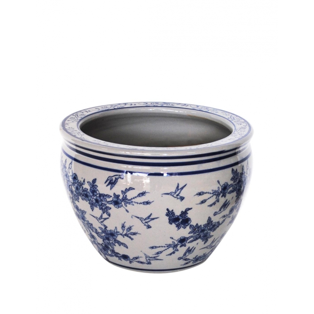 Κασπώ blue porc.flower 30x21.5cm Plastona 00.03.34042