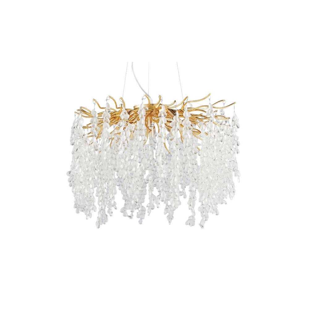 Artekko Chandelier Aura Πολυέλαιος 10φωτος G9 με Διάφανα Κρύσταλλα (56x56)cm Artekko 023-3243