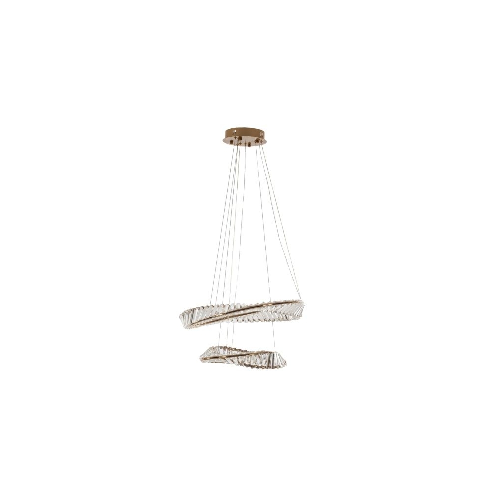 Artekko Iron Φωτιστικό Οροφής LED Χρυσό Μεταλλικό με Κρύσταλλα (60x60x20)cm 15w 3000K Artekko 023-3369