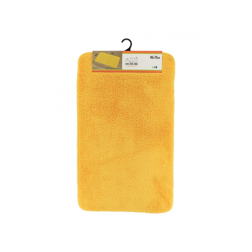 Χαλί μπάνιου microfiber με λάστιχο κίτρινο 45Χ75 Plastona 06.7746196