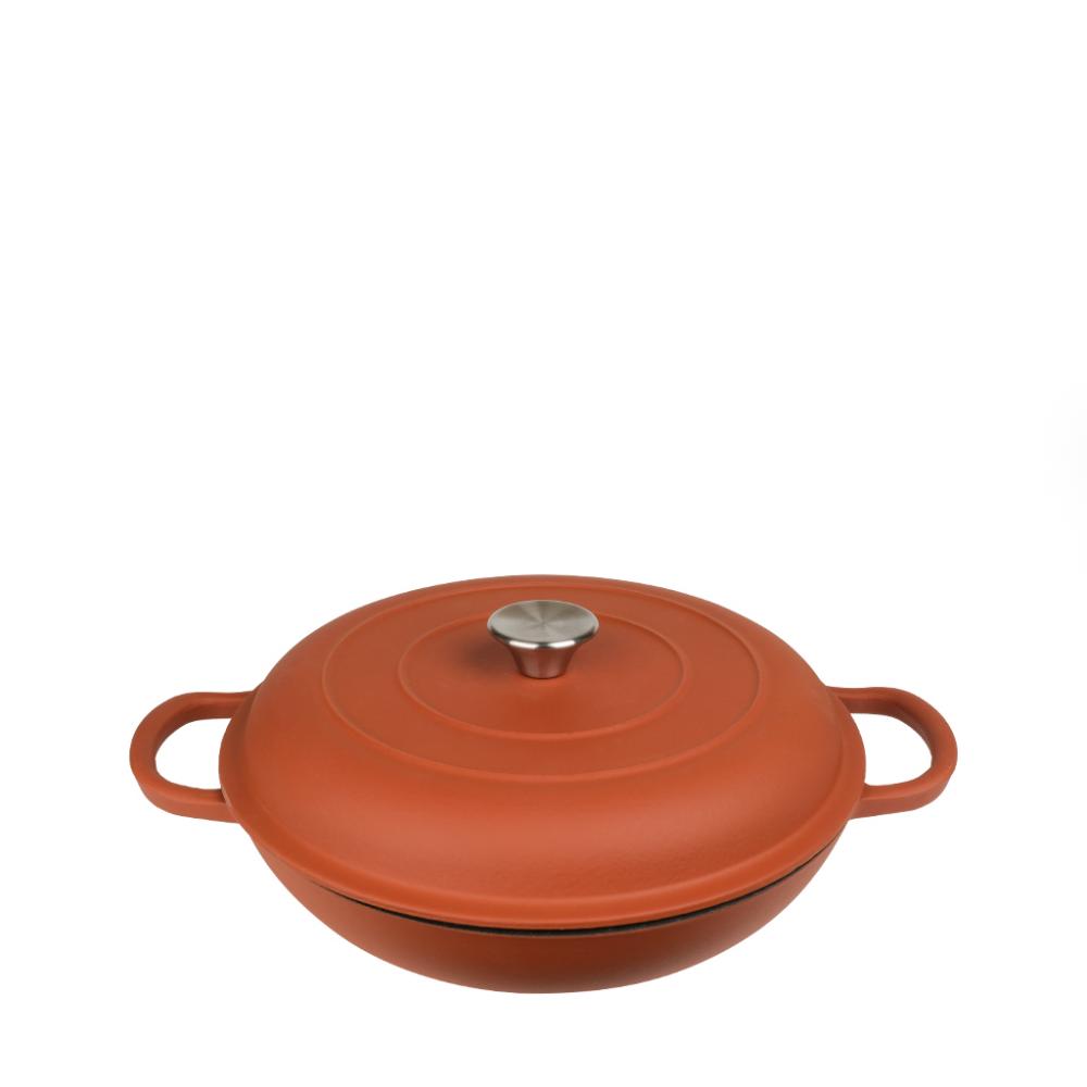 VOLCANO ΚΑΤΣΑΡΟΛΑ ΡΗΧΗ CAST-IRON ΚΕΡΑΜΙΔΙ ΜΕ ENAMEL 2200ML 27ΕΚ. Espiel SAC117