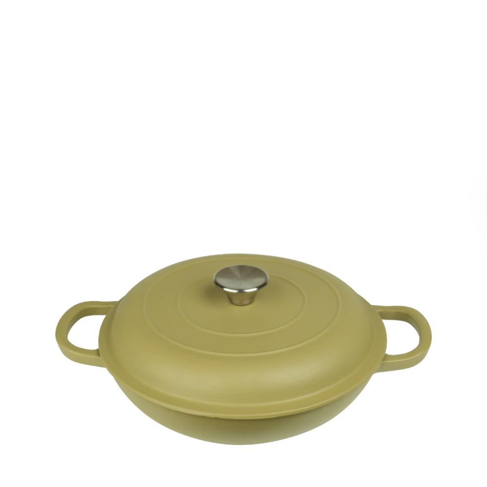 VOLCANO ΚΑΤΣΑΡΟΛΑ ΡΗΧΗ CAST-IRON ΧΑΚΙ ΜΕ ENAMEL 2200ML 27ΕΚ. Espiel SAC118