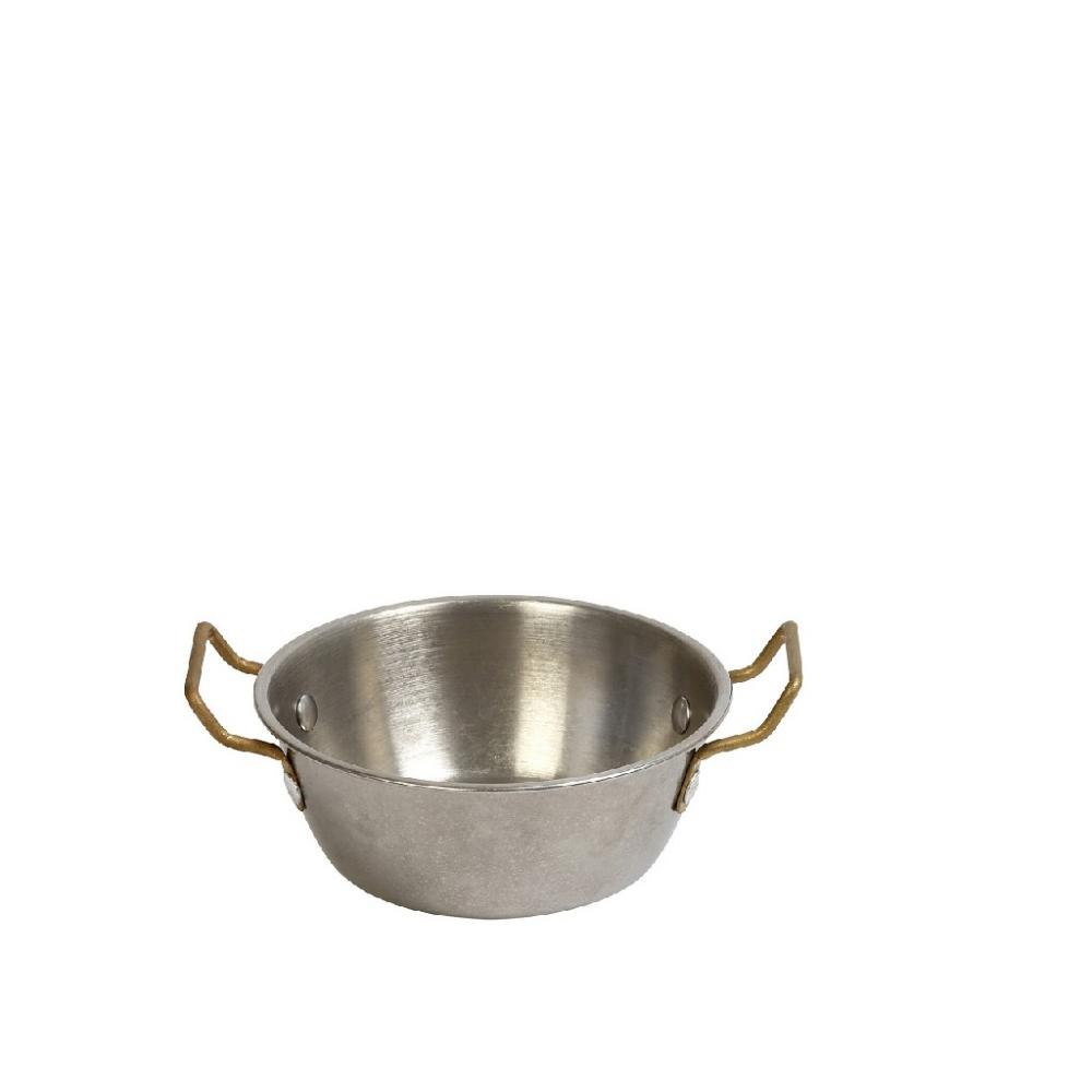 ANTIQUE STONEWASH GREY ΜΠΩΛ ΣΕΡΒΙΡΙΣΜΑΤΟΣ ΣΤΡΟΓΓ. ΜΕ 2 ΛΑΒΕΣ SS18/10 D: 13 H: 4CM Espiel FEV141
