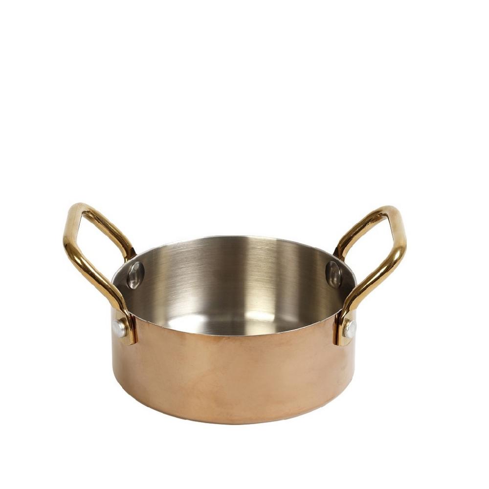 SHINY COPPER ΚΑΤΣΑΡΟΛΑΚΙ ΜΕ 2 ΛΑΒΕΣ 3-PLY SS18/10-SS18/0 500ML D: 12 H: 5CM (smA) Espiel FEV504