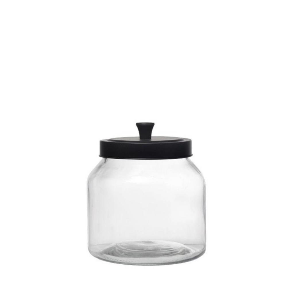 ΓΥΑΛΙΝΟ ΔΟΧΕΙΟ ΜΕ ΜΕΤΑΛΛΙΚΟ ΚΑΠΑΚΙ M 2.5LT 14,5Χ14,5Χ19ΕΚ Espiel JAR103K6