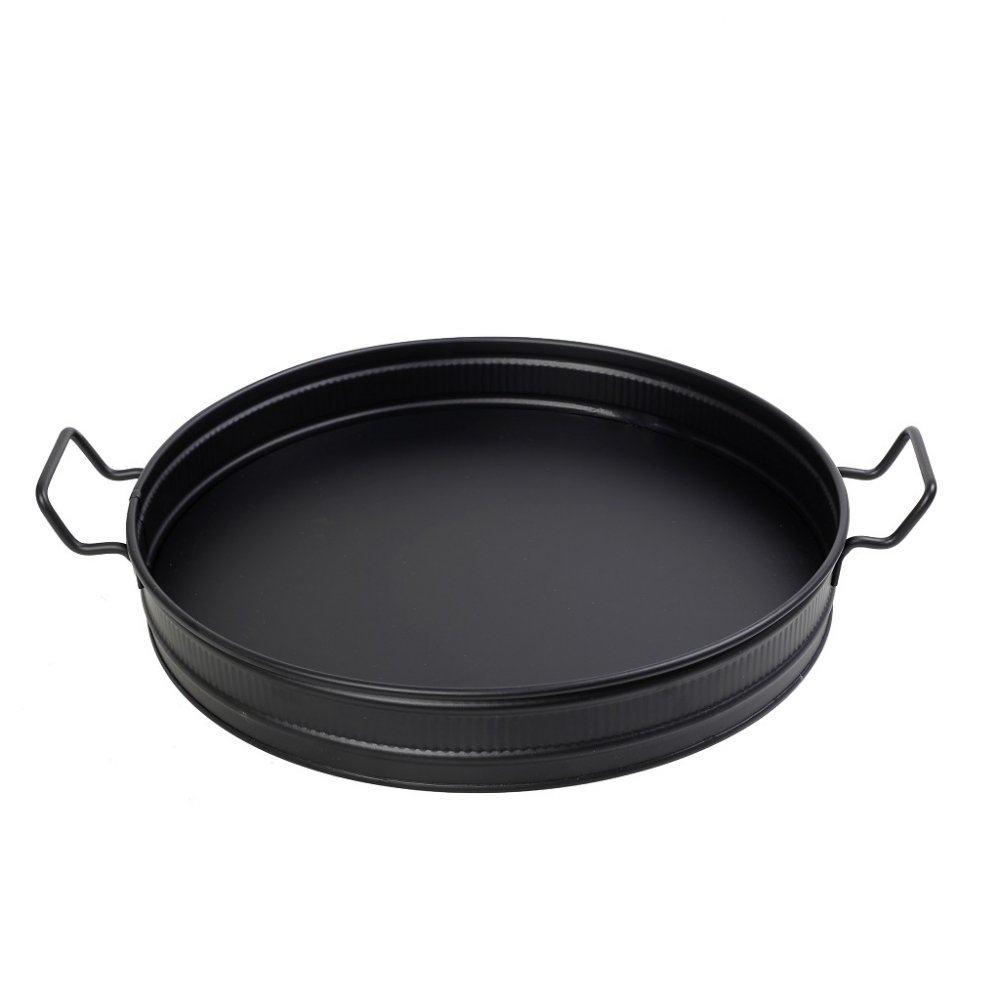 ΔΙΣΚΟΣ ΣΤΡΟΓΓ. ΜΕΤΑΛ. ΜΕ ΛΑΒΕΣ ΜΑΥΡΟ D: 38 H: 6,5CM (smA) Espiel TEM102