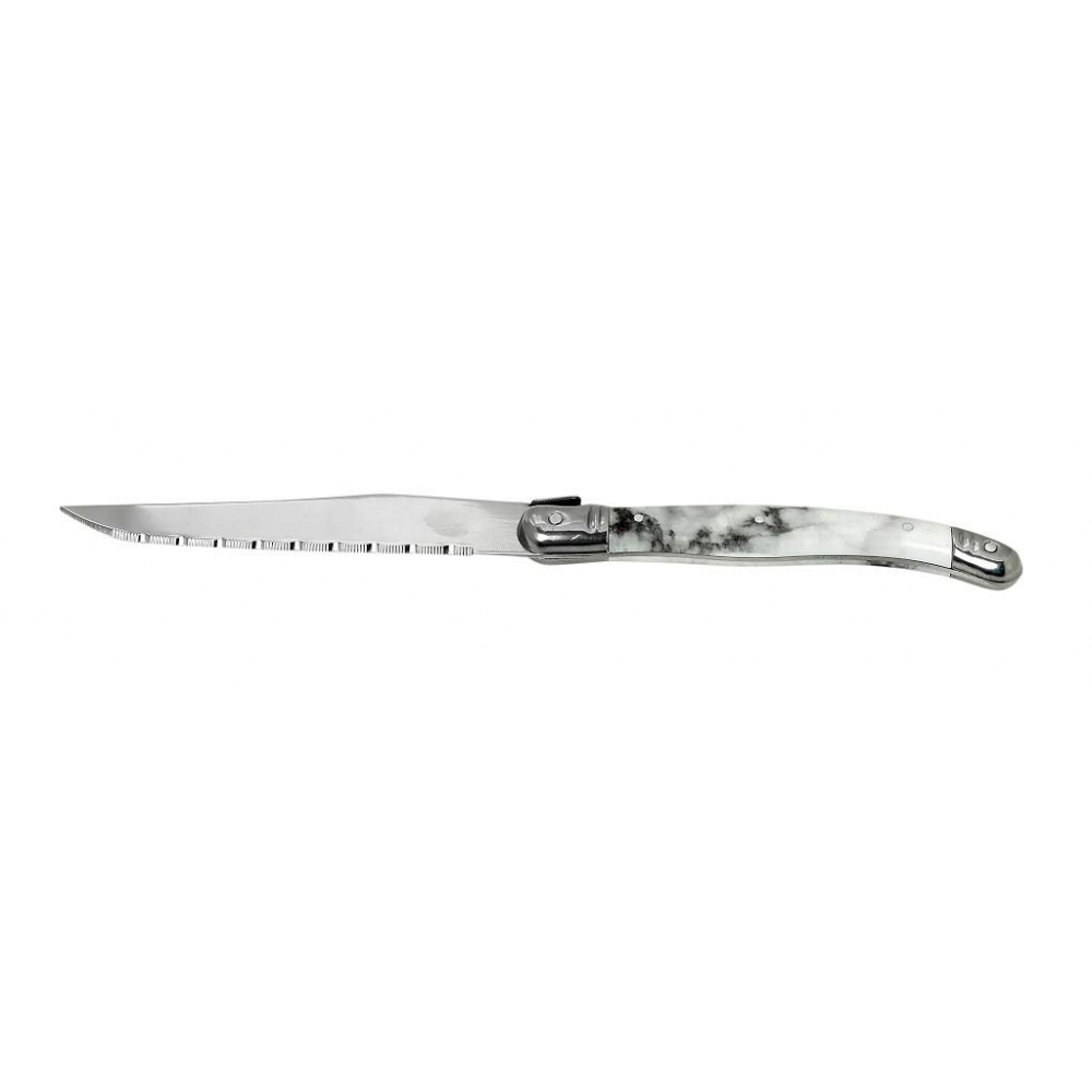 ANTIQUE CUT ΜΑΧΑΙΡΙ STEAK ΑΣΗΜΙ ΛΕΥΚΗ ΛΑΒΗ - NEW BLADE-  SS420 1,5MM 23EK Espiel STK111K12