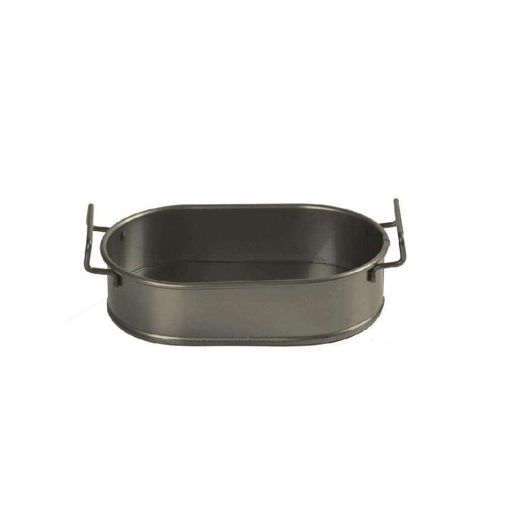 ΔΟΧΕΙΟ ΟΒΑΛ  ΜΕΤΑΛ. ΜΕ ΛΑΒΕΣ ΛΑΔΊ  21(23 INCL. HANDLES)X13X5.5CM Espiel TEM203