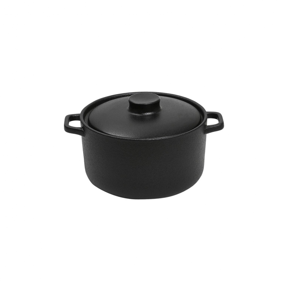 LAVA ΚΑΤΣΑΡΟΛΑΚΙ STONEWARE ΜΑΥΡΟ 190ML D: 10 H: 6.5CM Espiel NOL106K4