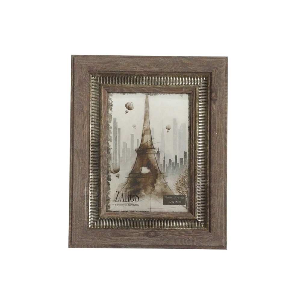 Φωτογραφοθήκη polysterene (13x18cm) σε καφέ/χρυσο Zaros KO154