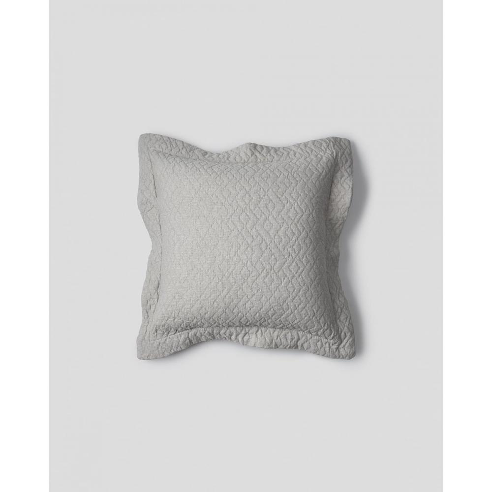 3D Ζακάρ Oxford Μαξιλαροθήκη Γεωμετρικό Pattern Augerinos σε 6 Αποχρώσεις 45x45 5cm Γκρι απαλό Pennie 212392-04