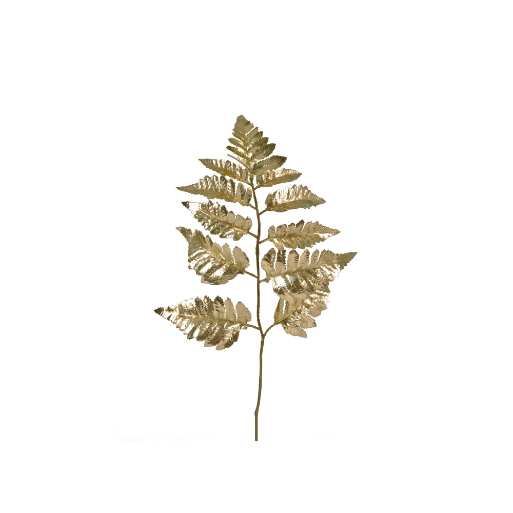 Κλαδί Φτέρης,μεταλλική βαφή, χρυσό 58cm Zaros FL046
