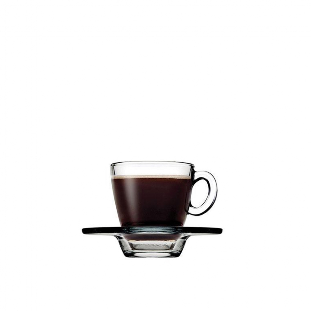 AQUA CUP AND SAUCER ESPRESSO TEMPERED 72CC P/2016 GB6.OB24 (smA) Espiel SP95756G6