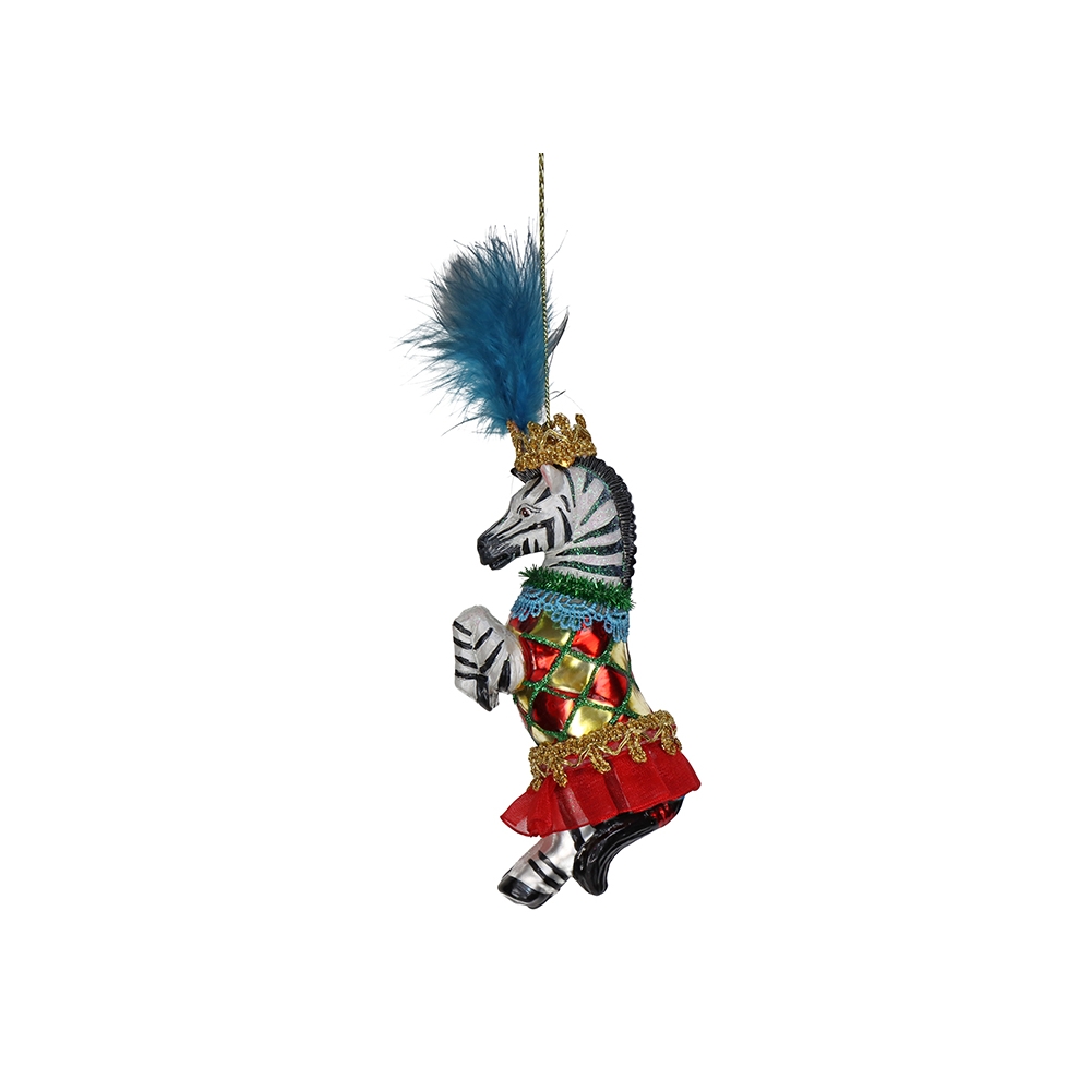 Γυάλινο στολίδι Zebra με φτερά, 12.7cm Zaros MAS-6691