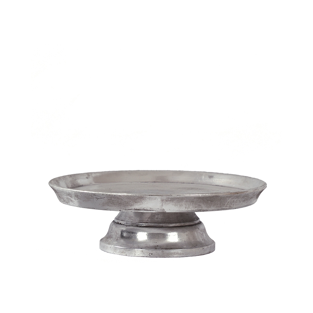 Cake stand αντ.ασημί, 25x8.5cm Zaros GA293