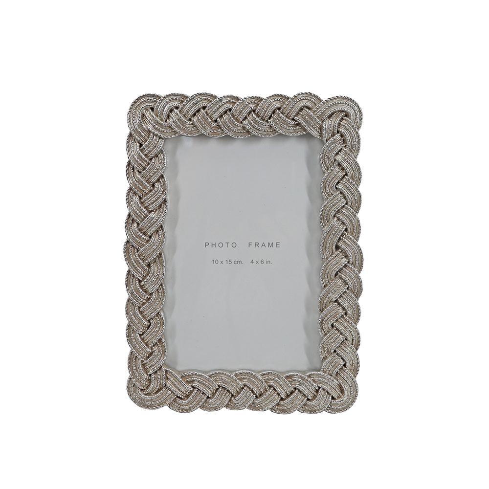 Φωτο/θήκη polyresin ασημί 10x15cm Zaros KO184