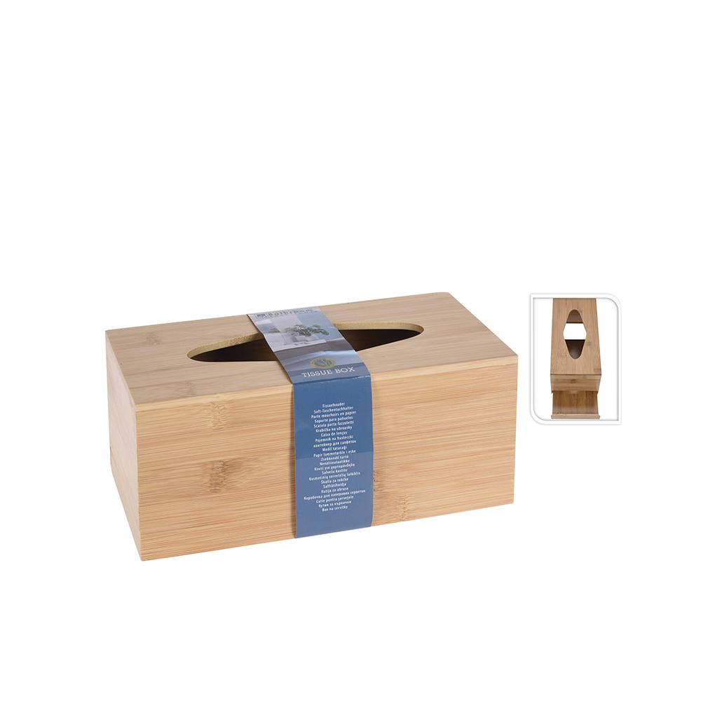Κουτί για χαρτομάντηλα από Bamboo 24.5cm Zaros KZ284