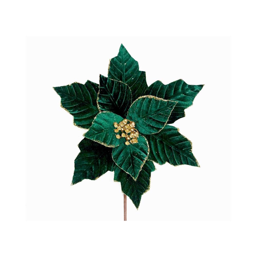 Velvet Poinsettia Emerald Green,d.28cm Zaros AX868