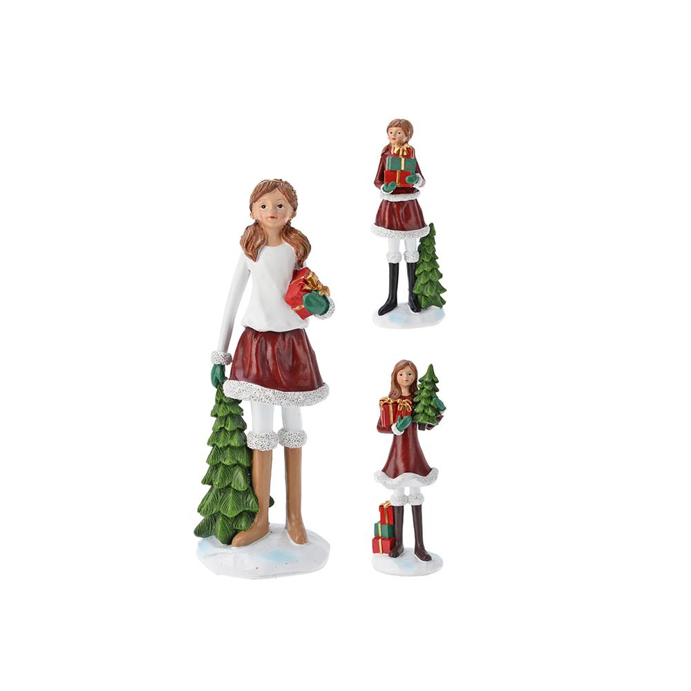 Xmas girl με δώρα (3σχ.),18cm Zaros XM856
