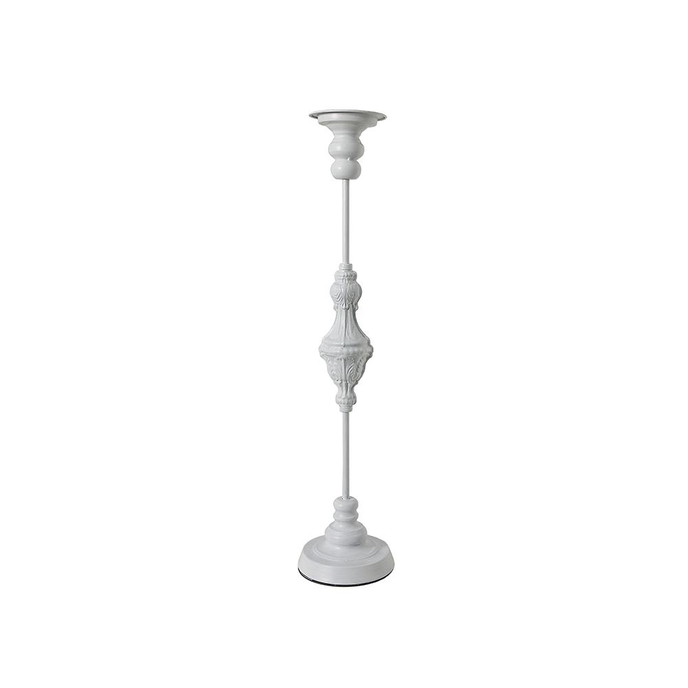 Κηροπήγιο δαπέδου μεταλλικό λευκό 78cm Zaros HT649-W