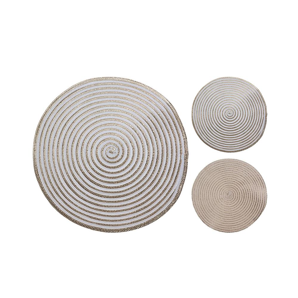 Στρογγυλό σουπλά (p.p) σχ.spiral 38cm, 2σχ. Zaros XM973