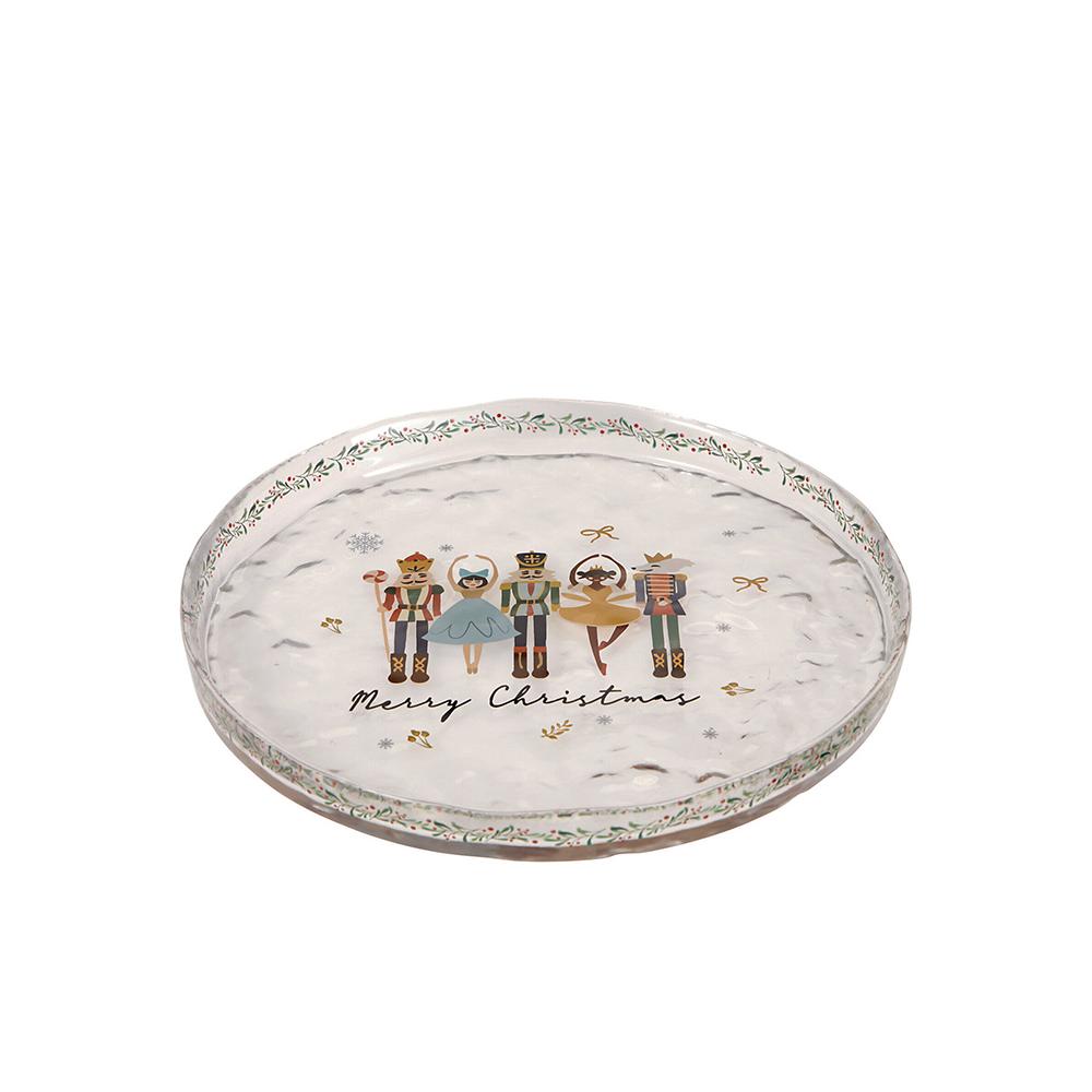 Γυάλινο πιάτο καρυοθραύστης δ. 24,5cm Zaros XM979