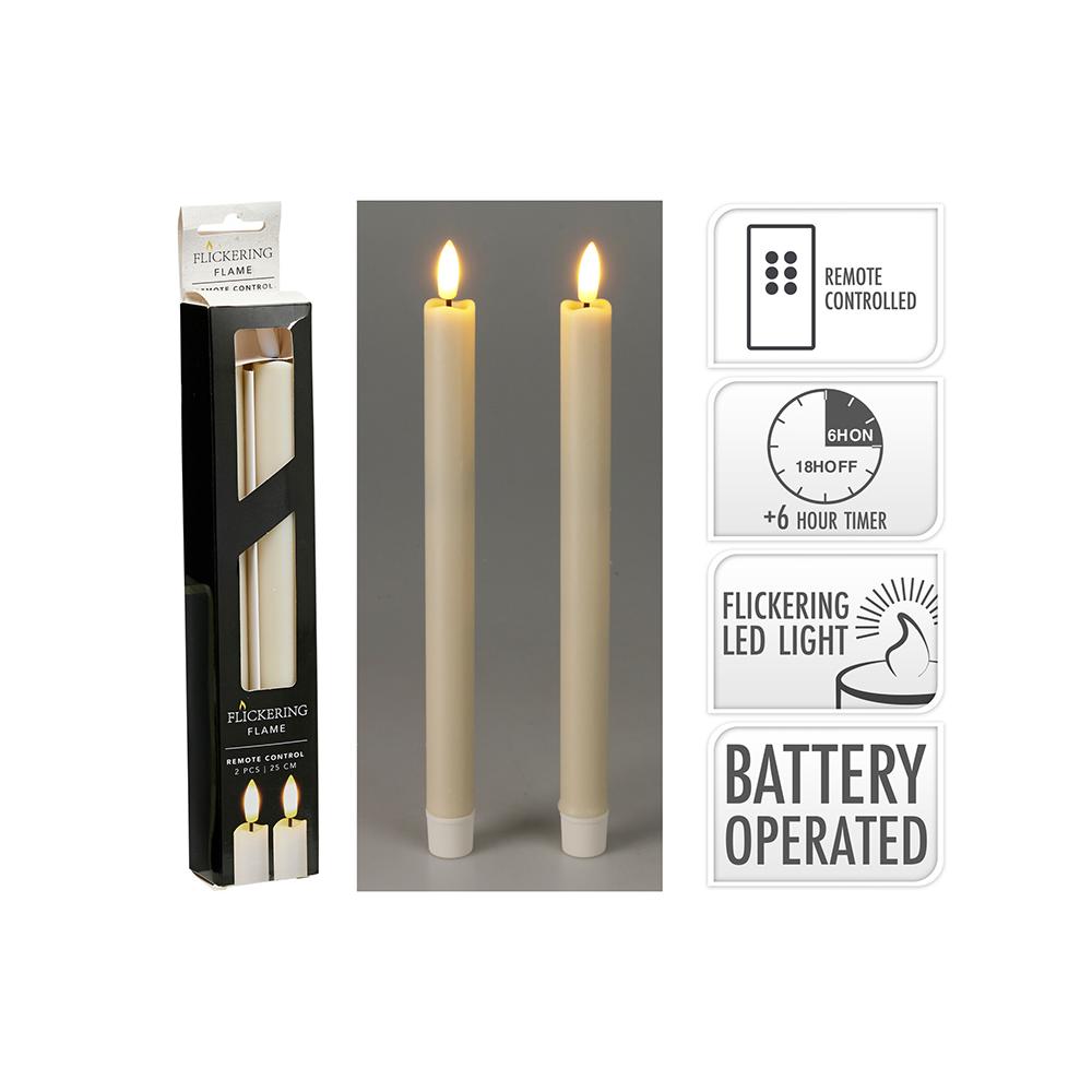 Σετ 2 σπερματσέτα LED, εκρού 25cm Zaros CA521