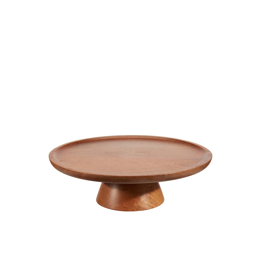Τουρτιέρα ξύλο mango καρυδί 30cm Zaros HE740