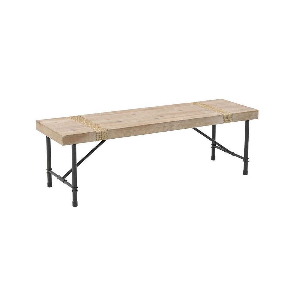 ΤΡΑΠΕΖΙ ΞΥΛ/ΜΕΤΑΛ NATURAL/ΜΑΥΡΟ 130X40X40 Inart 3-50-939-0083