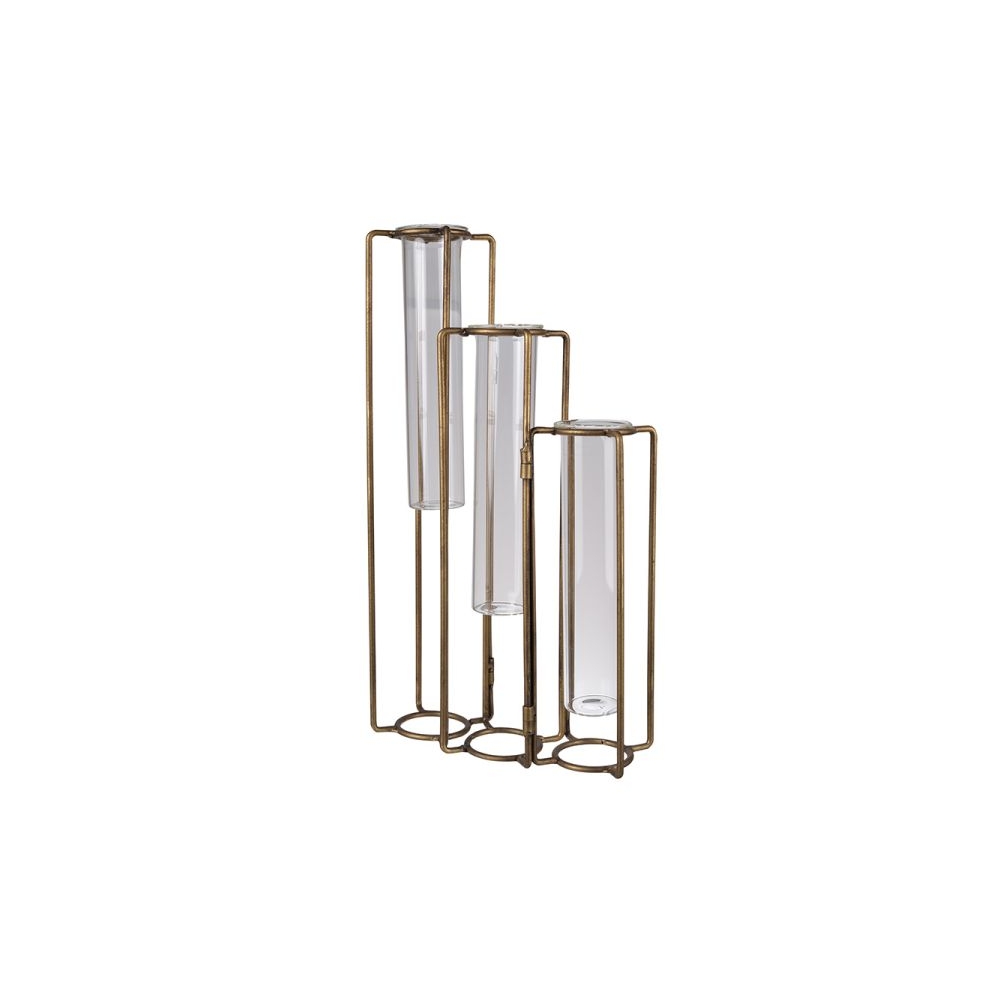 Artekko Pedestal Χρυσό Ασύμμετρο Μεταλλικό Βάζο (21.5x7x38.8)cm Artekko 41119