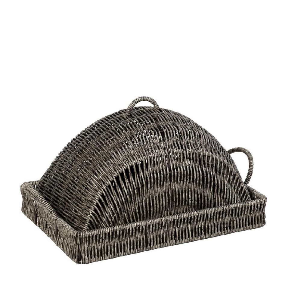 ΔΙΣΚΟΣ ΟΡΘ. ΜΕ ΚΑΠ. SYNTH. RATTAN ΓΚΡΙ 34Χ24Χ18ΕΚ Espiel KOD245