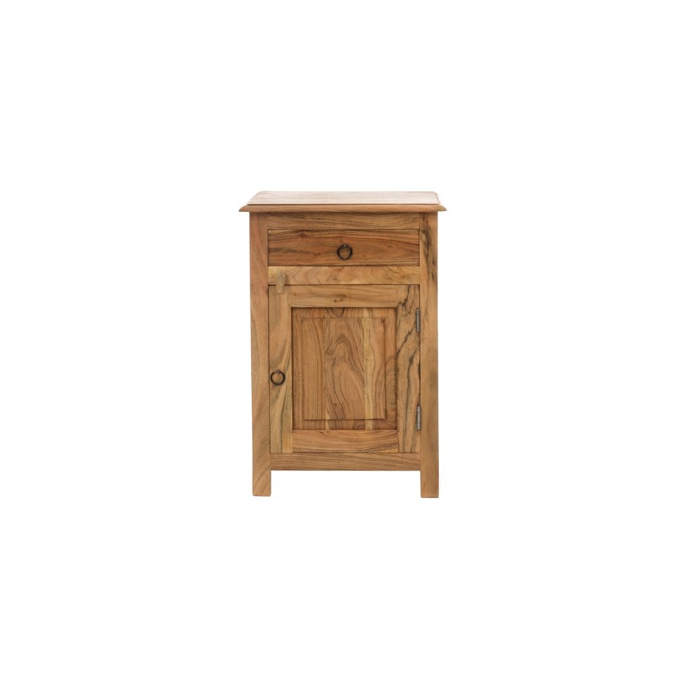 Artekko Attari Καφέ Κομοδίνο από Ξύλο Teak (45x32x66)cm Artekko 720-1229-LAP-LEFT