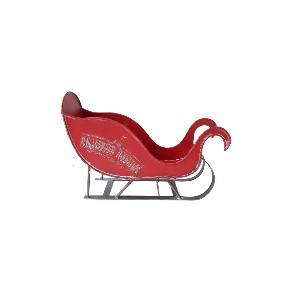 Artekko Xmas Κόκκινο Μεταλλικό Διακοσμητικό Έλκηθρο (37x11x26)cm Artekko 742-2473