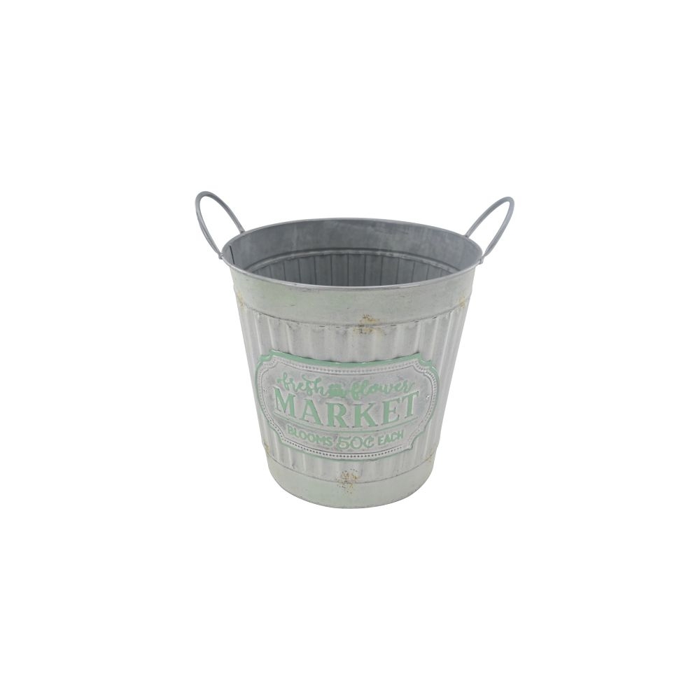 Artekko Bucket Γκρι Μεταλλικό Κουβαδάκι Κασπώ (35x30x36)cm Artekko 742-2506