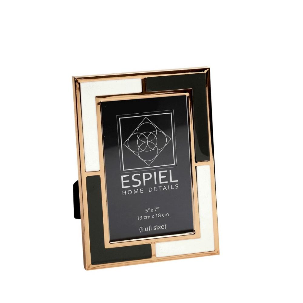ΚΟΡΝΙΖΑ ΜΕΤΑΛ. ΛΕΥΚΟ/ΓΚΡΙ 15x20EK Espiel FAM707