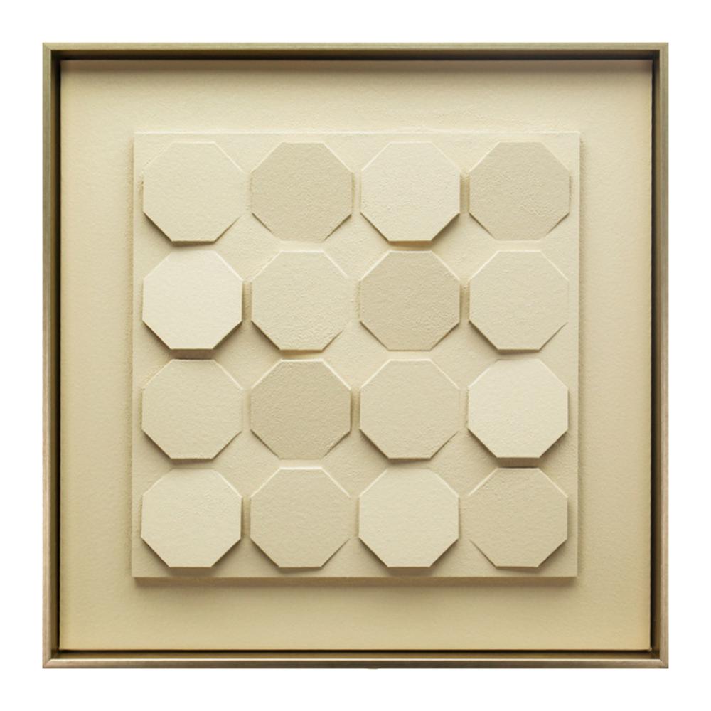 ΠΙΝΑΚΑΣ ΣΕ 3D ΚΑΜΒΑ ''ΚΥΚΛΟΙ'' ΜΠΕΖ PS/MDF 60X60ΕΚ. Espiel FAL623