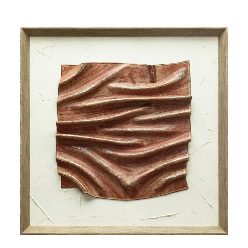 ΠΙΝΑΚΑΣ ΣΕ 3D ΚΑΜΒΑ ΜΠΡΟΝΖΕ - ΛΕΥΚΟ PS/MDF 60X60ΕΚ. Espiel FAL627