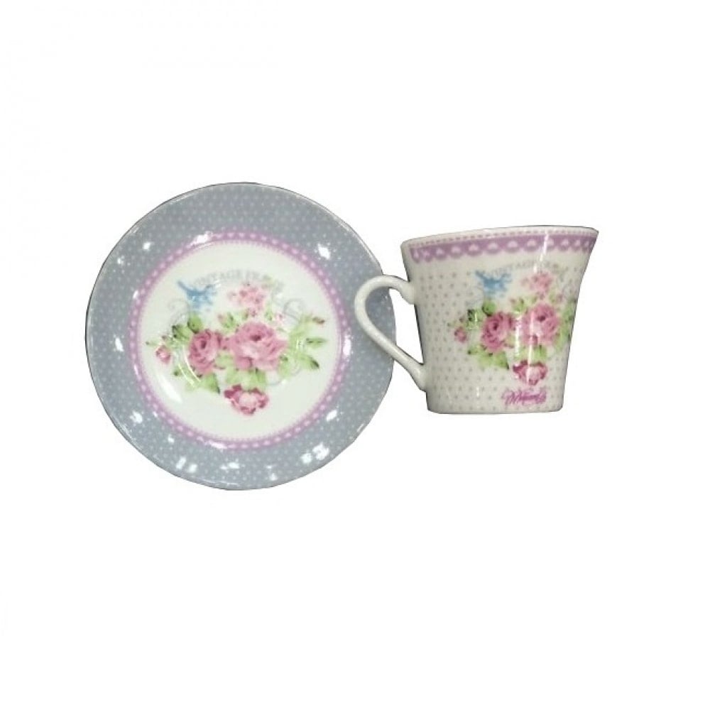 Φλιτζάνι καφέ floral σετ/6 Artekko 910-3006