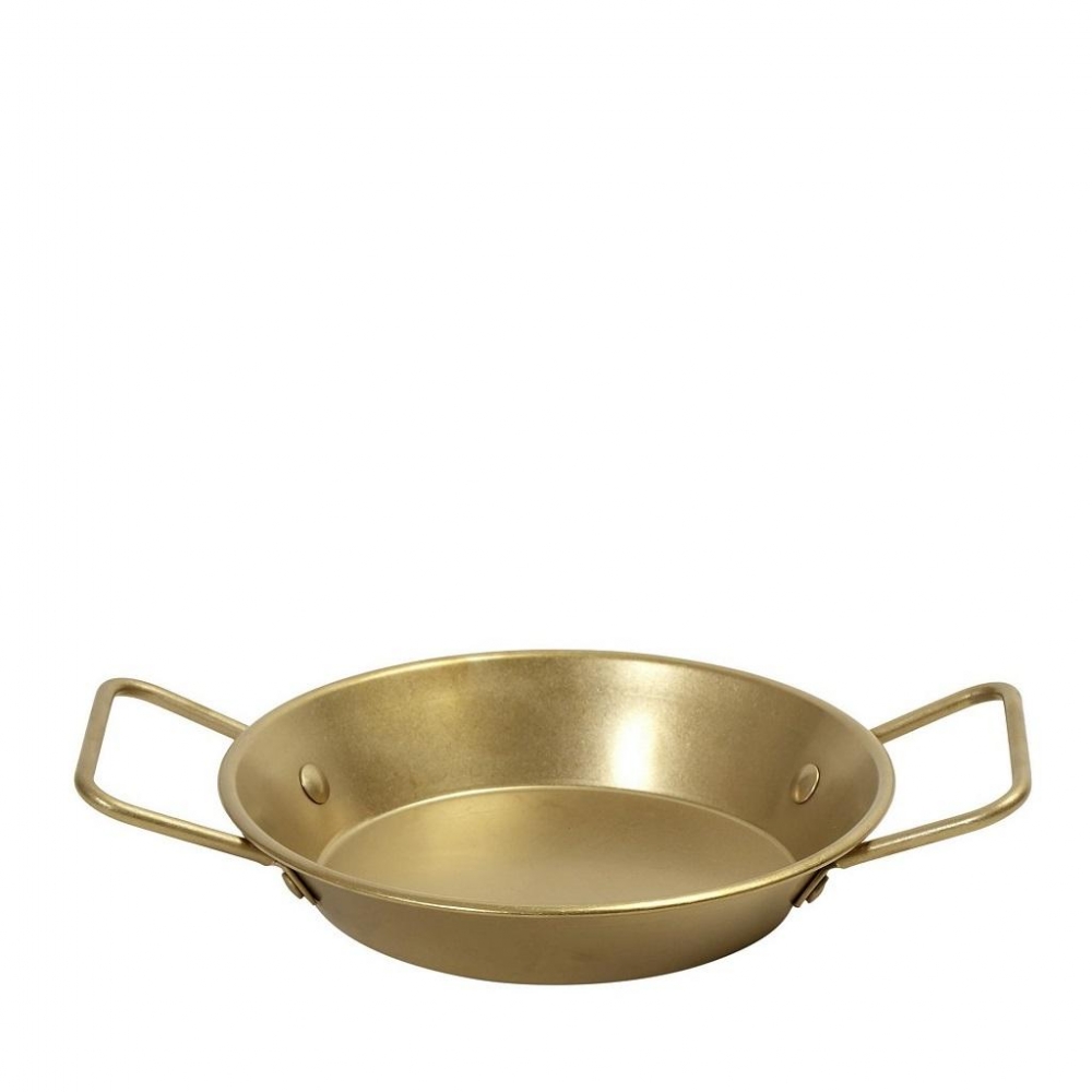 ANTIQUE STONEWASH GOLD ΣΑΓΑΝΑΚΙ ΜΕ ΛΑΒΕΣ SS 18/2 D: 25 (INCL. HANDLE 33.5CM) H: 5,5CM Espiel FEV235