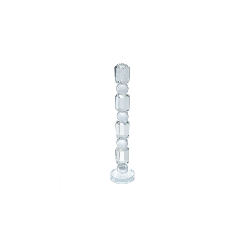 Artekko Glassy Διάφανο Γυάλινο Κηροπήγιο (8x8x38)cm Artekko B8600