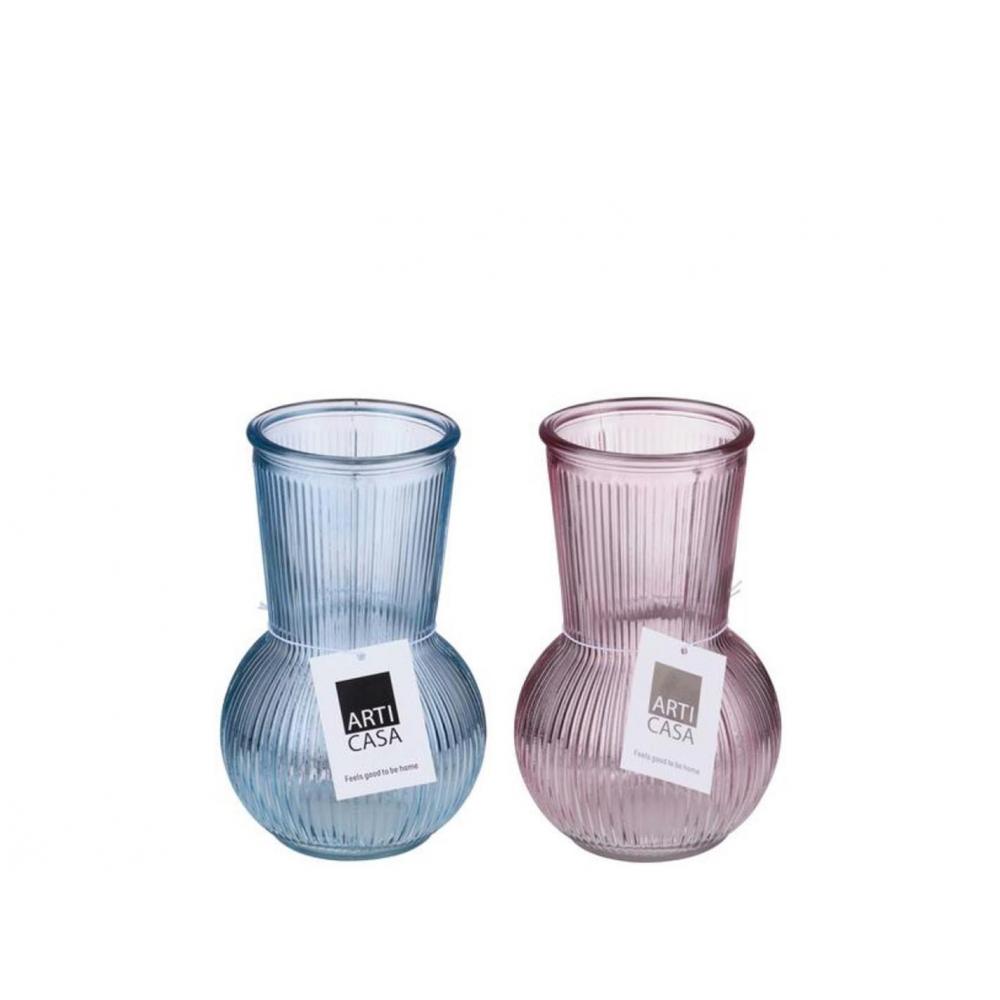 Βάζο γυαλ.stripe 2χρ. 11,5X18,5 Plastona 03.24405