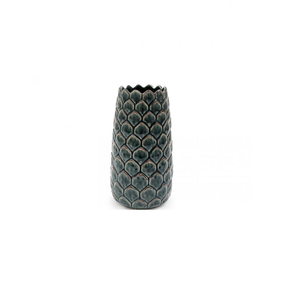 Βάζο κεραμ. Πράσινο αγγινάρα 11,5x21,5cm Plastona 014.OR8219