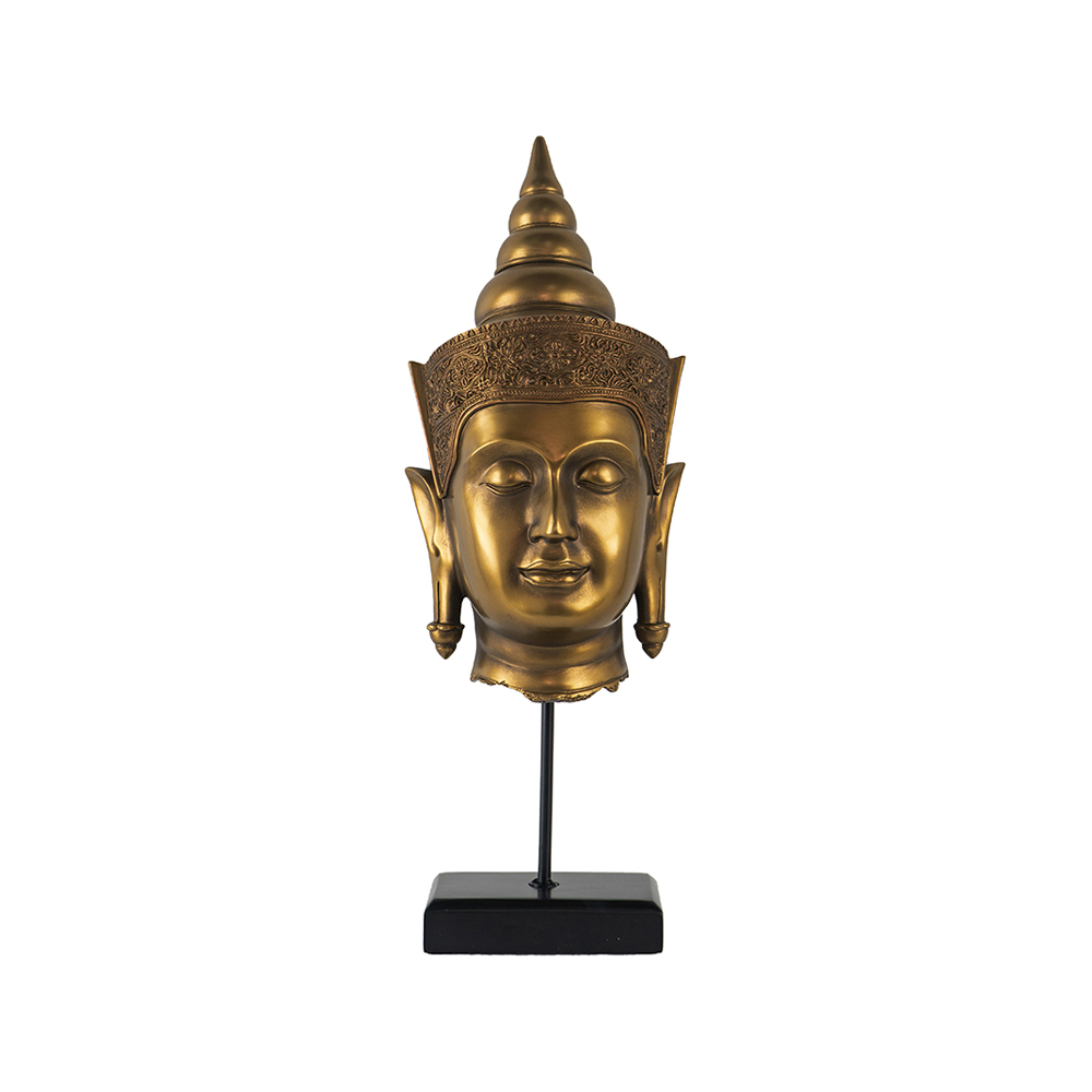 Artekko Buddha Διακοσμητικός Επιτραπέζιος Βούδας με Βάση Ρητίνη Χρυσό (17.8x19x50)cm Artekko EL78979