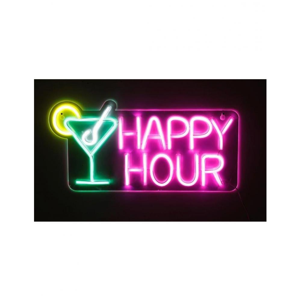 Επιγραφή LED neon HAPPY HOUR 43X21 Plastona 014.EL0983
