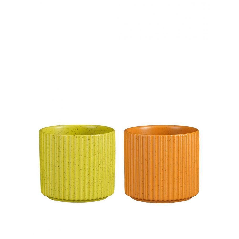 Κασπώ κεραμικό 2χρώματα Φ12,5Η12cm Plastona 02.1166094