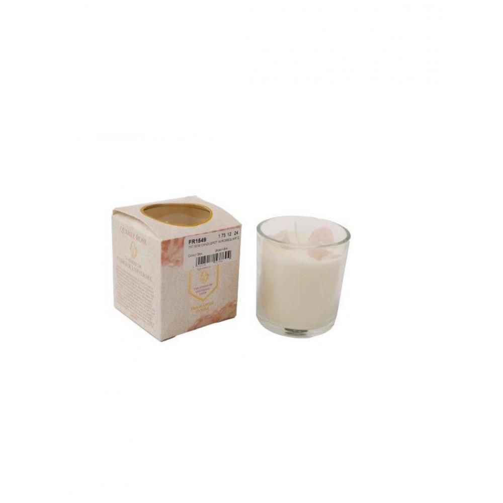 Κερί σε ποτήρι 7X7,5cm rosequartz Plastona 014.FR1549