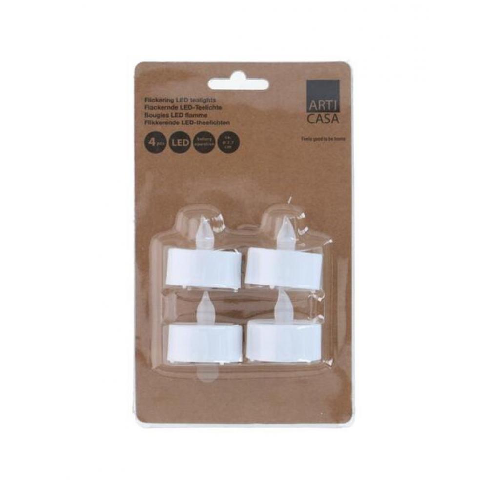 Κεριά ρεσώ LED 4τμχ Φ3,7Η3,7cm Plastona 03.55792