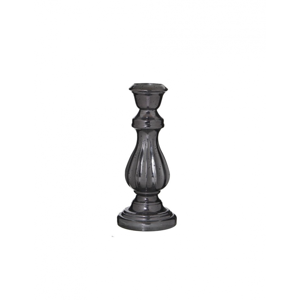 Κηροπήγιο γυαλ.CELLO ασημί 40εκ. Plastona 02.1024325