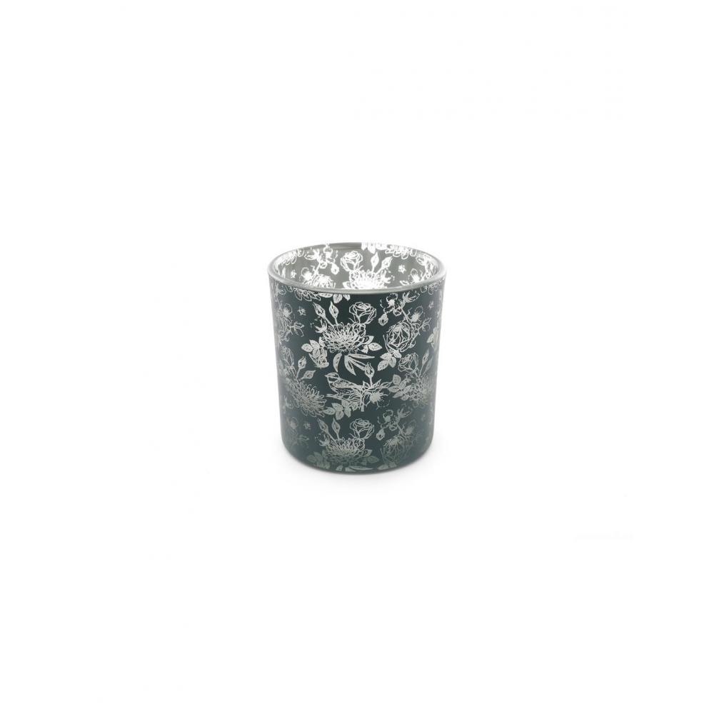 Κηροπήγιο μπλε χρυσό γυαλ.φύλλα 7Χ8 Plastona 014.BL0500