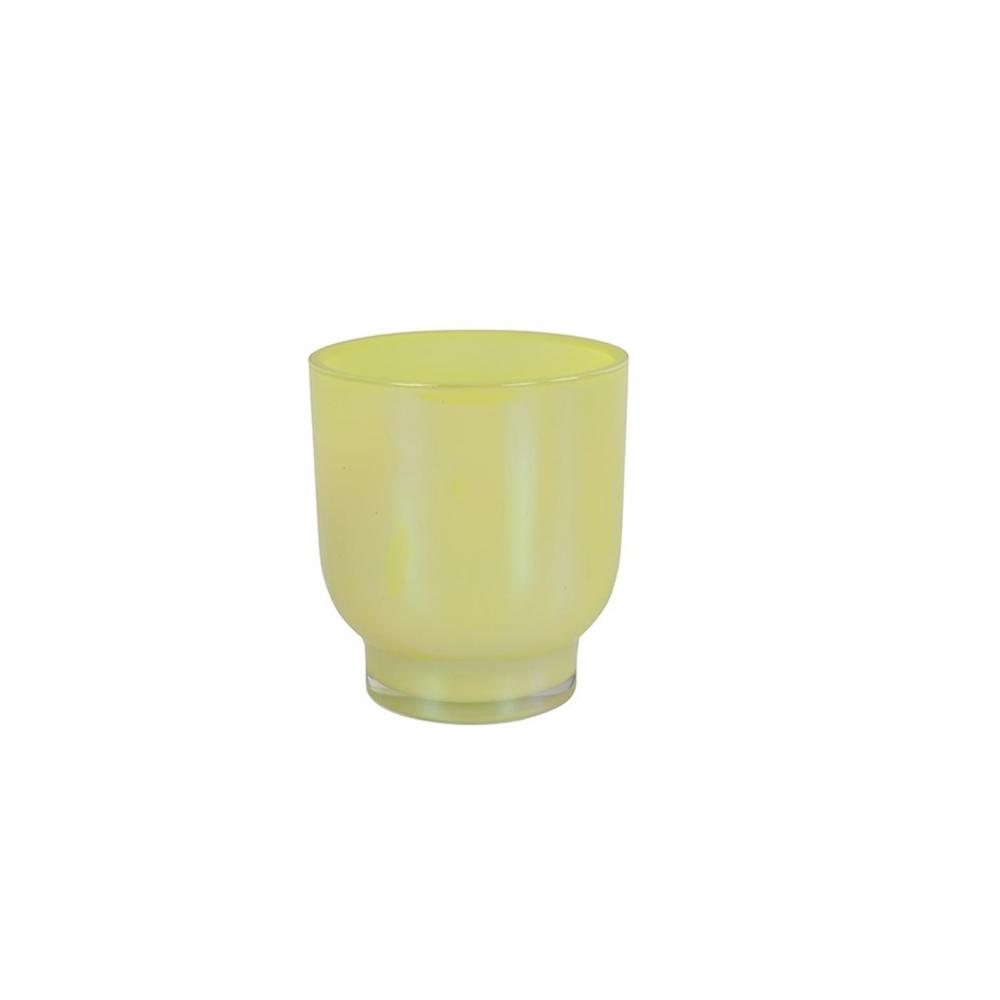 Κηροπήγιο γυαλ. κίτρινο 9x10cm Plastona 013.804139